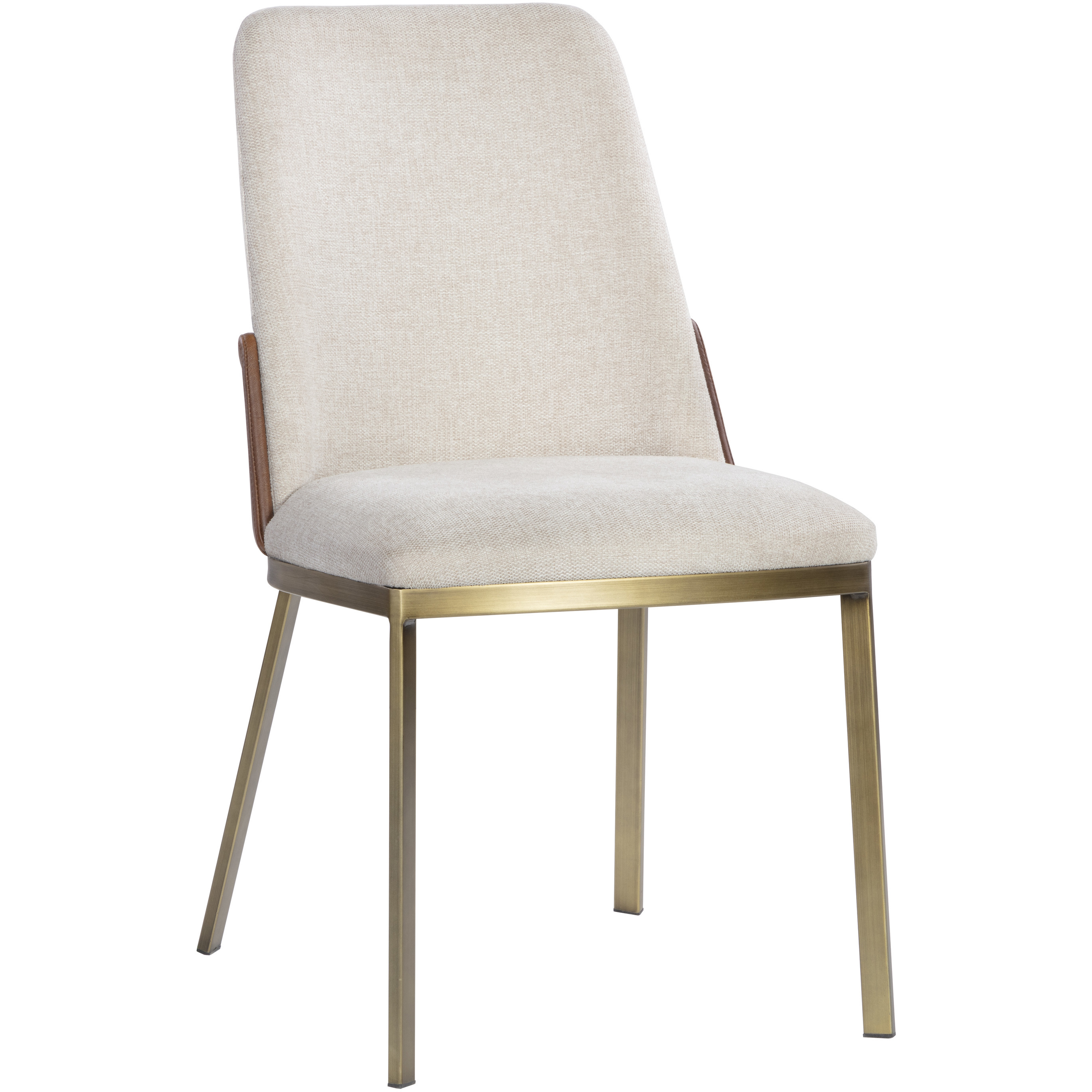 Marie Belfast Oatmeal / Bravo Cognac Dining Chair, Set Of 2